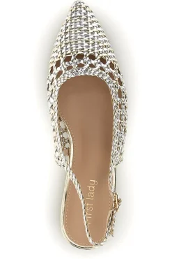 Ballerine slingback intrecciate con punta affusolata P661-FIRST LADY Clearance