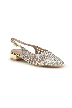 Ballerine slingback intrecciate con punta affusolata P661-FIRST LADY Clearance