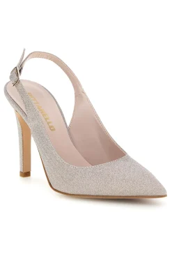 Beige Pumps mit Glitzer und Riemen 3016-PITTARELLO COUTURE Hot