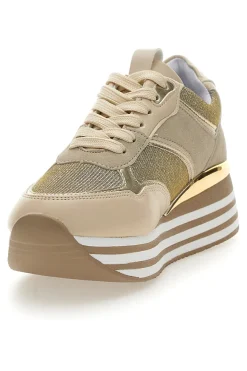 Schnürschuhe mit Plateau und Obermaterial mit Glitzer CAFE‘ COST H1506049-CAFÈ COST New