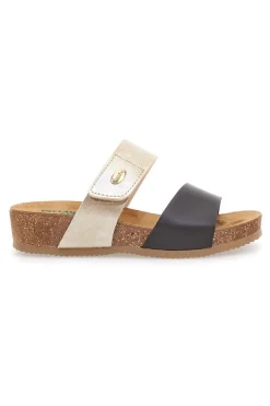 Beige-schwarze Hausschuhe mit Komfortsohle 293A480SR-PITTARELLO ECO Discount