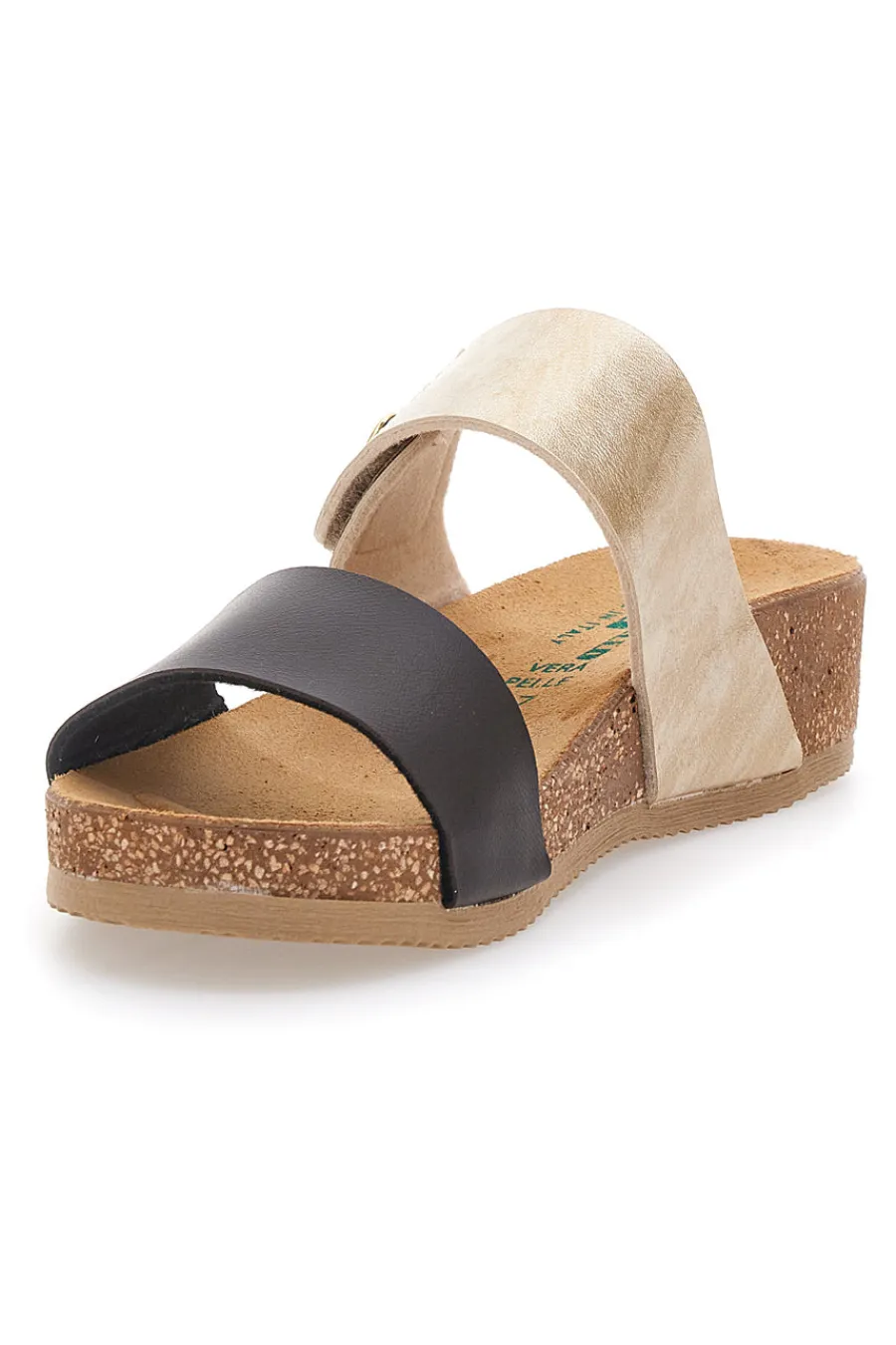 Beige-schwarze Hausschuhe mit Komfortsohle 293A480SR-PITTARELLO ECO Discount