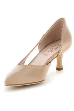 Beige spitze Pumps mit seitlichem Ausschnitt 3970-PITTARELLO GLAM Outlet
