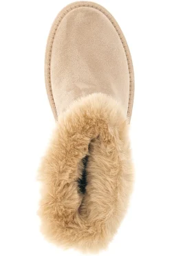 Beige Stiefeletten mit Pelzbesatz und Innenfutter CAW759096363-CARRERA Online