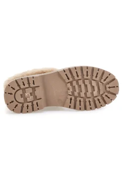 Beige Stiefeletten mit seitlichem Reißverschluss, Pelzbesatz und warmer Innenausstattung CAW759136363-CARRERA Hot
