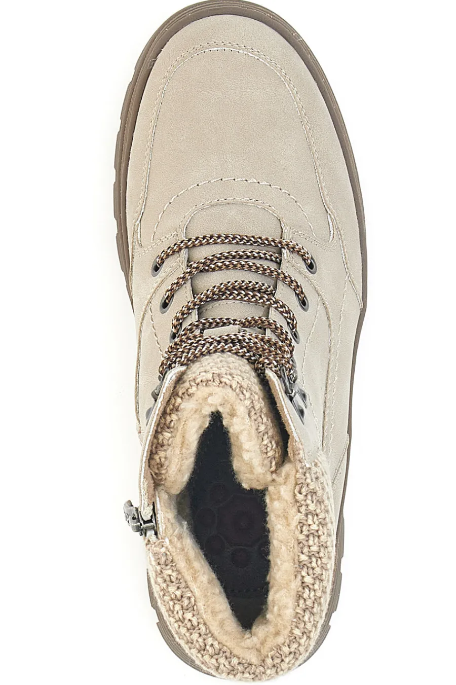 Beige Stiefeletten mit warmer Innenseite und gearbeitetem Kragen 22808B13R-RELIFE Outlet