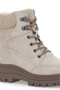 Beige Stiefeletten mit warmer Innenseite und gearbeitetem Kragen 22808B13R-RELIFE Outlet
