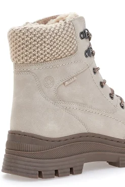 Beige Stiefeletten mit warmer Innenseite und gearbeitetem Kragen 22808B13R-RELIFE Outlet