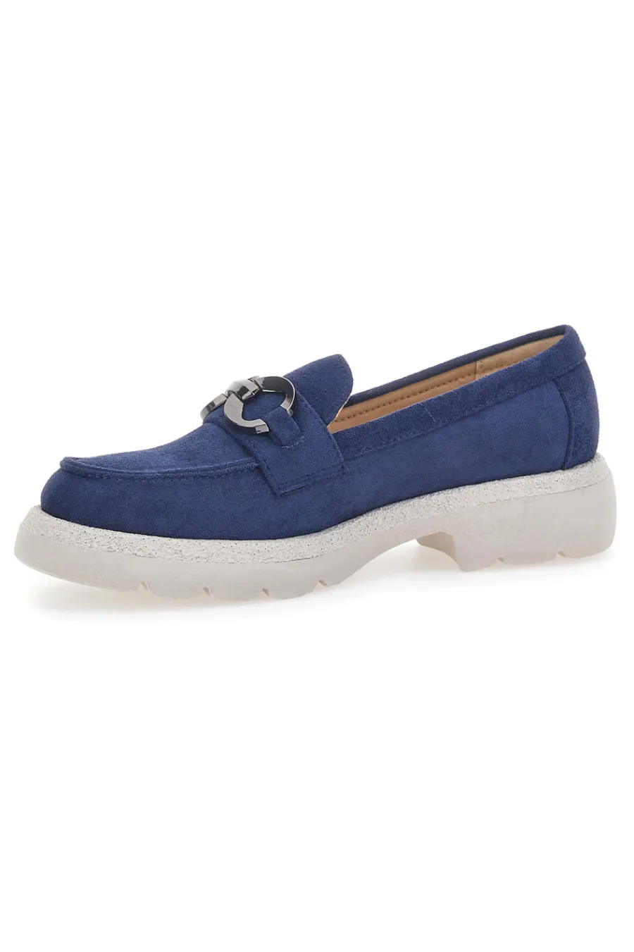 Blauer Wildleder-Mokassin 2300513-LE HAVRE PARIS Clearance