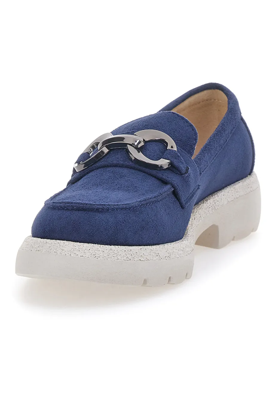 Blauer Wildleder-Mokassin 2300513-LE HAVRE PARIS Clearance