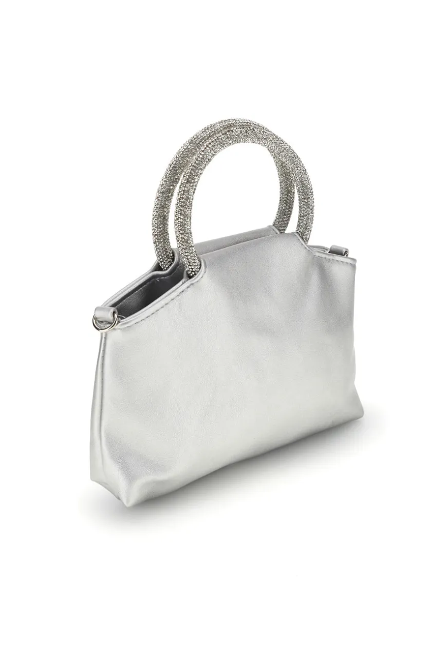 Borsa argento con manico gioiello Nbg SERA/1281