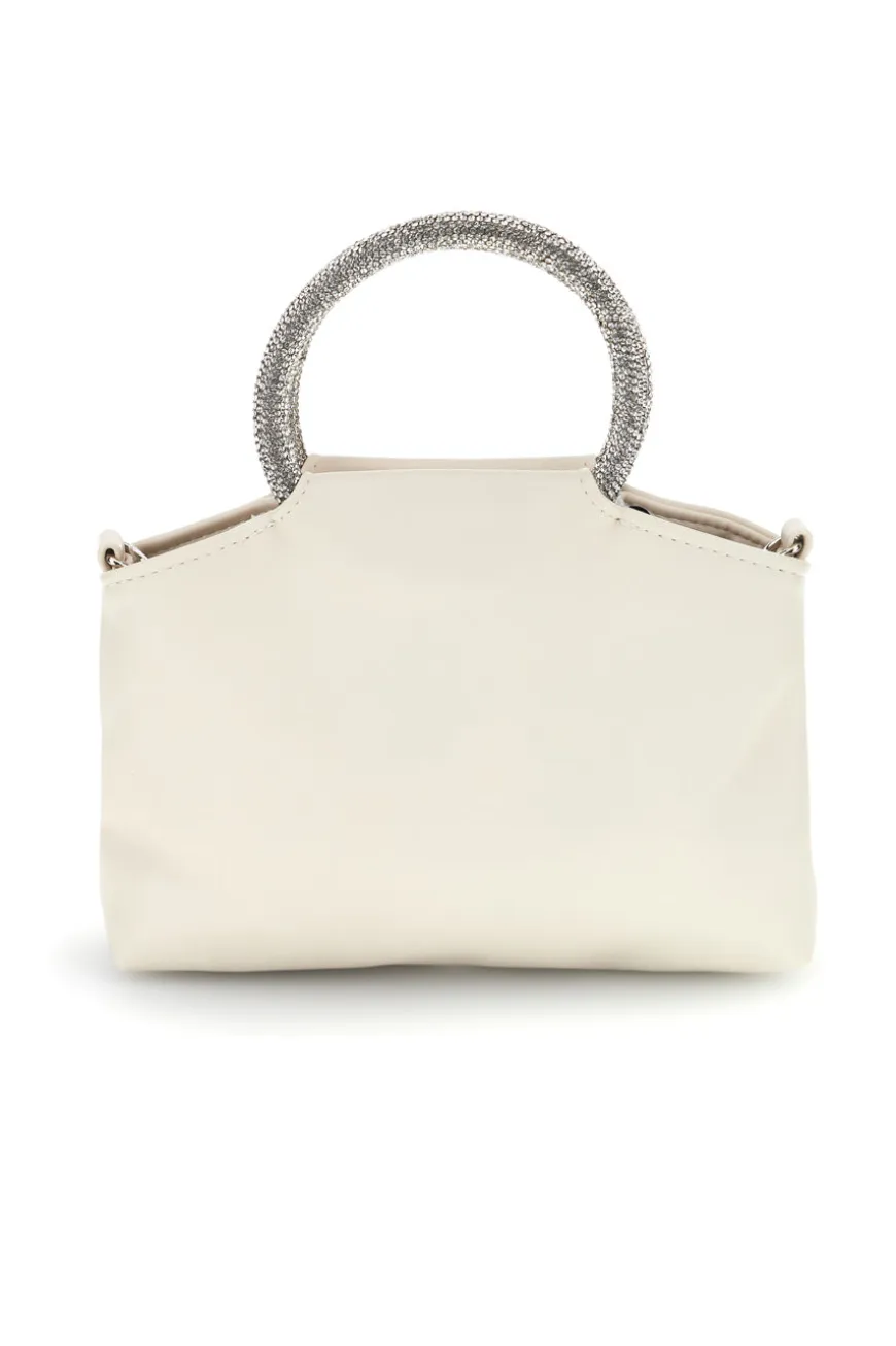 Borsa crema con manico gioiello Nbg SERA/1281