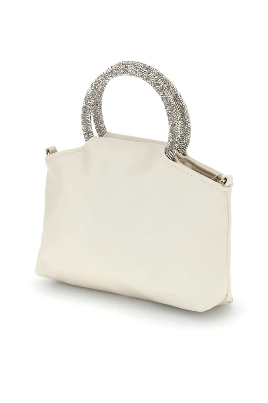 Borsa crema con manico gioiello Nbg SERA/1281