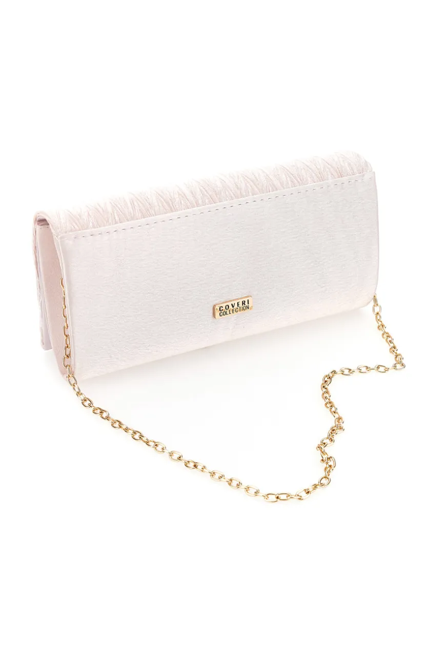 Borsa da sera rosa a mano con tracolla rimovibile COVERI COLLECTION SERA 099