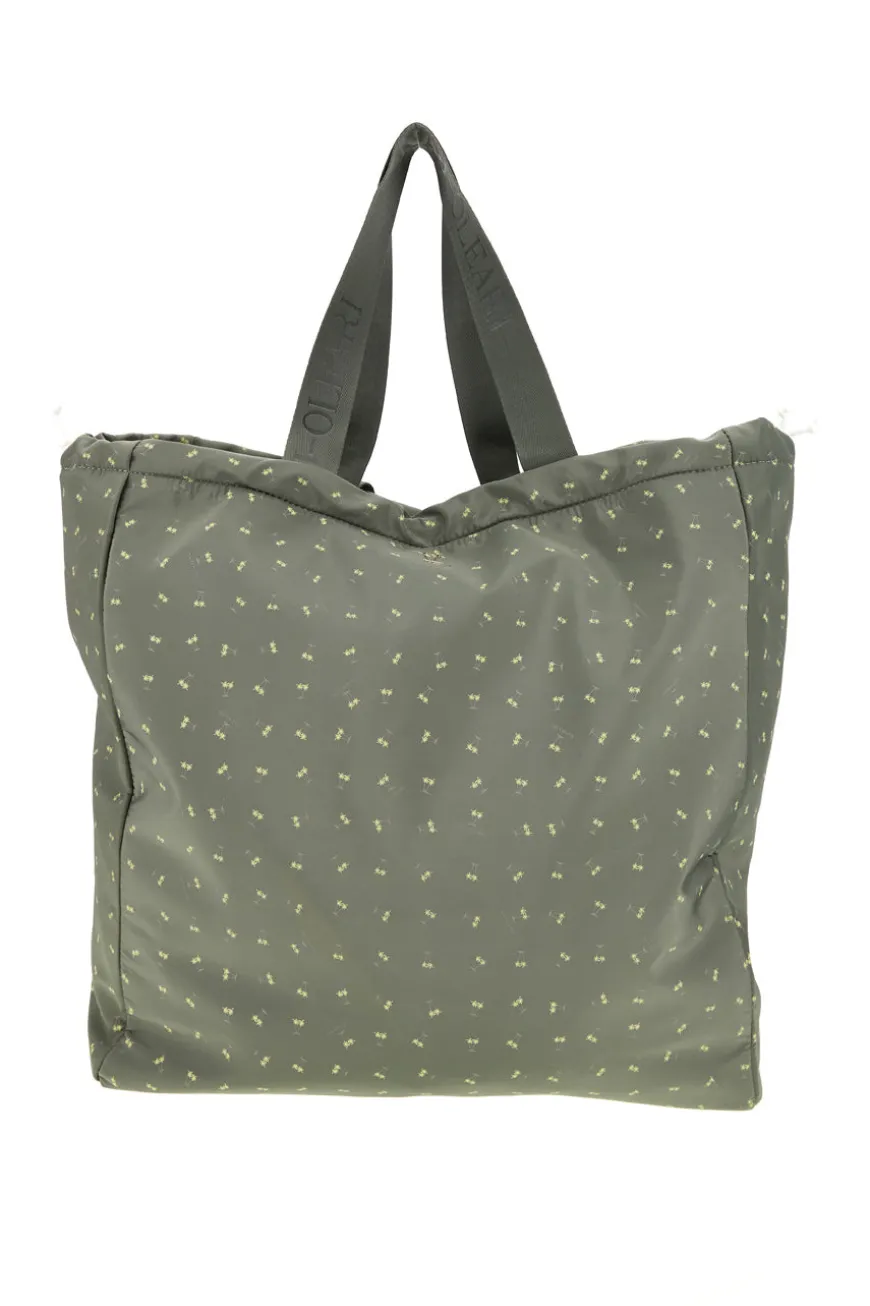 Borsa mare verde fantasia trasformabile in zaino Naj-oleari 61988/MIAP2