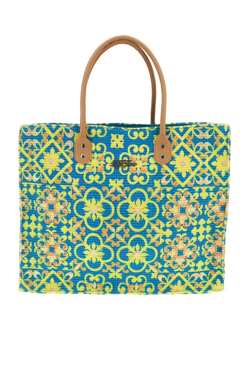 Borsa multicolor fantasia con manici Lejjou JJ90501