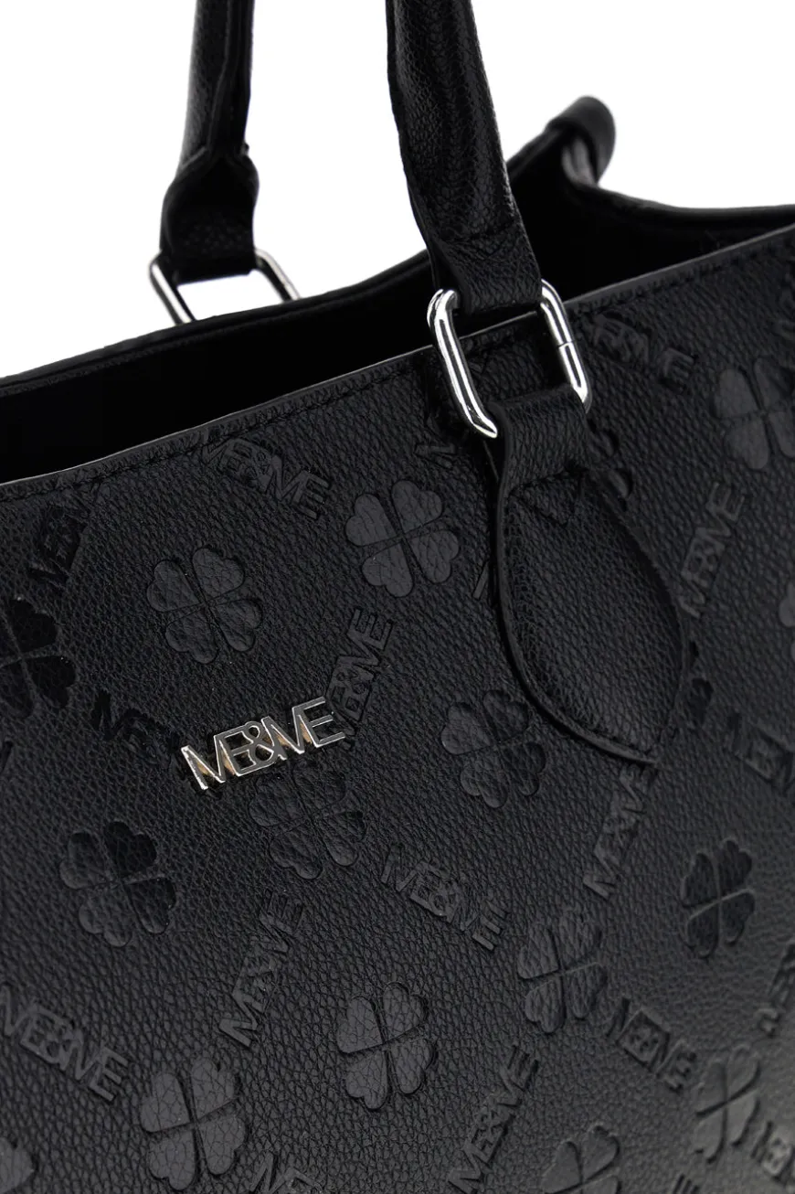 Borsa nera a mano con tracolla Me & me 20499