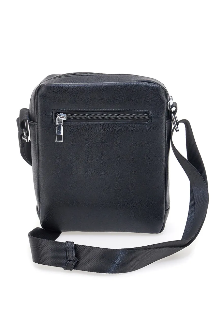 Borsello nero con tracolla regolabile Cotton belt K19-026-B052
