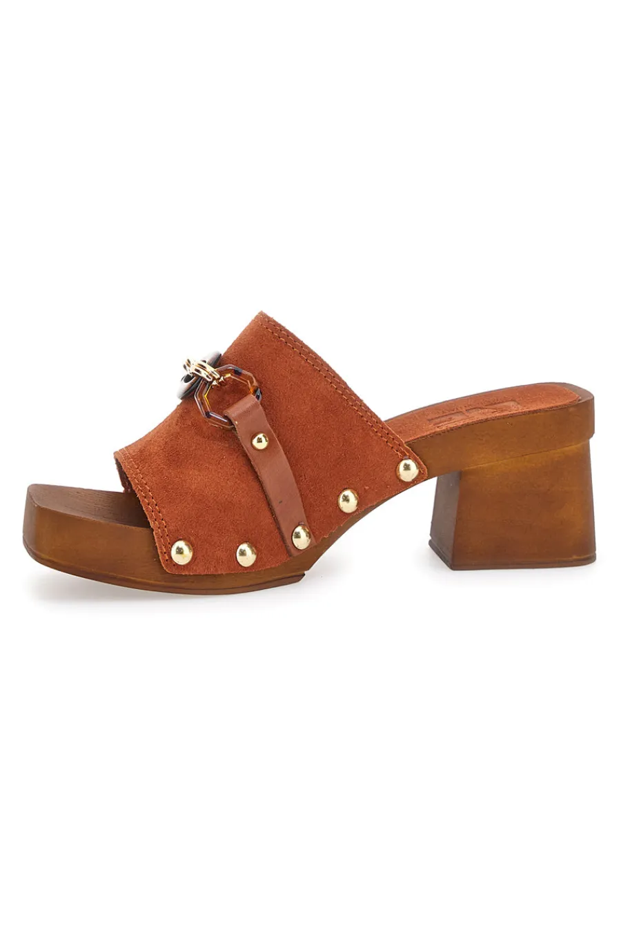 Braune Clogs mit 6,5 cm hohem Absatz 15555-PITTARELLO LOVE Best