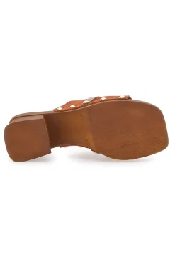 Braune Clogs mit 6,5 cm hohem Absatz 15555-PITTARELLO LOVE Best