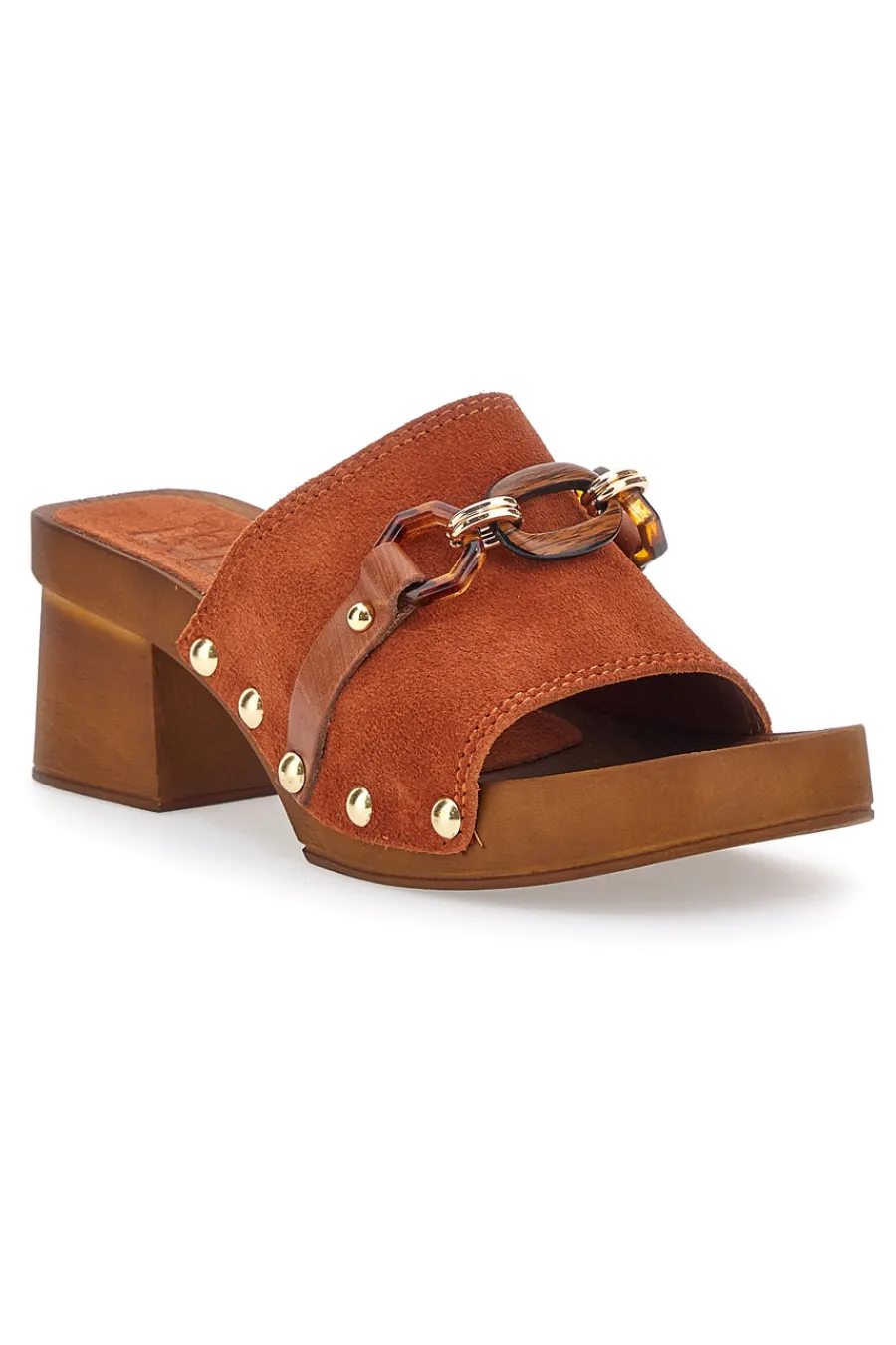 Braune Clogs mit 6,5 cm hohem Absatz 15555-PITTARELLO LOVE Best