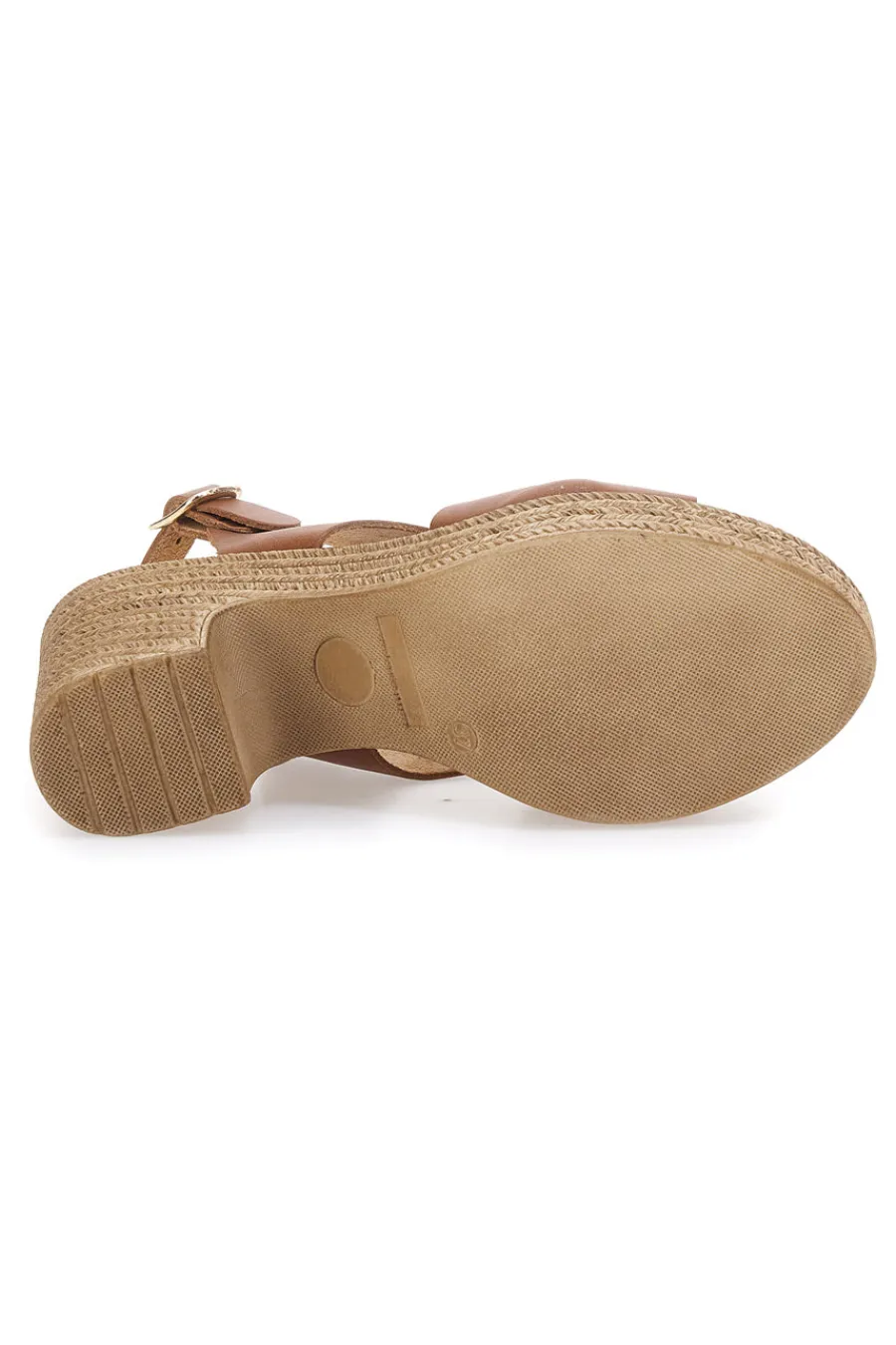 Braune sandalen mit Absatz in Bastoptik, hergestellt in Italien, 6714313-PITTARELLO Clearance