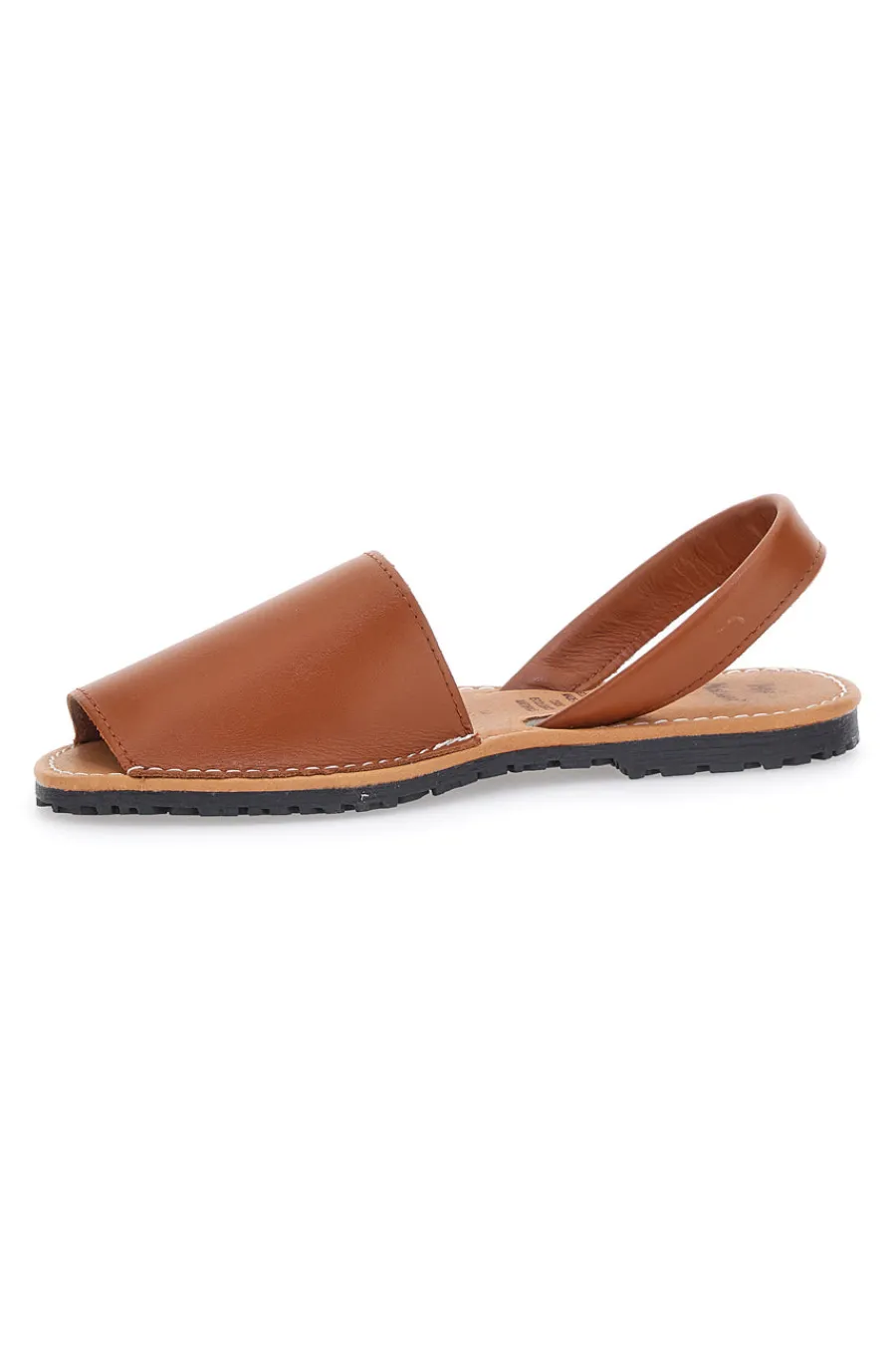 Braune menorquinische Schuhe mit Flat 101-Sohle-FLY NATURE Discount