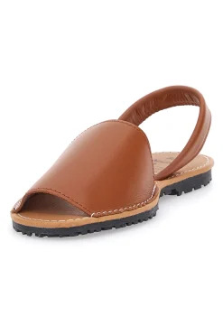 Braune menorquinische Schuhe mit Flat 101-Sohle-FLY NATURE Discount