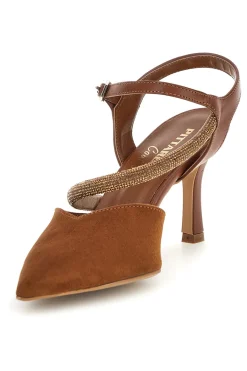Braune Pumps mit Riemchen 65302-PITTARELLO COUTURE