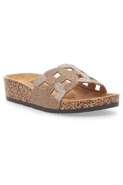 Braune Slipper mit verziertem Band 14224-PRIMA RIGA Outlet