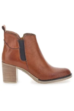 Braune Stiefeletten mit Absatz 301-MON DIEU Clearance