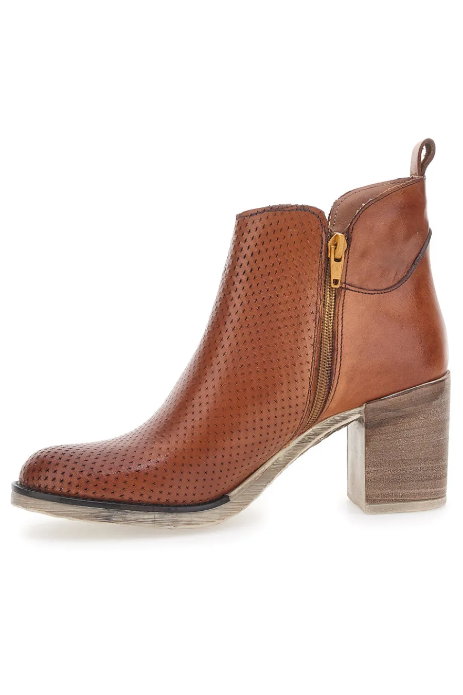 Braune Stiefeletten mit Absatz 301-MON DIEU Clearance