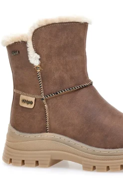Braune Stiefeletten mit warmer Innenausstattung und Profilsohle 22808B11R-RELIFE Hot