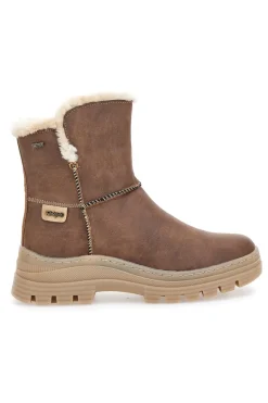 Braune Stiefeletten mit warmer Innenausstattung und Profilsohle 22808B11R-RELIFE Hot