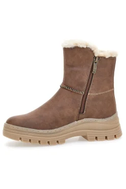 Braune Stiefeletten mit warmer Innenausstattung und Profilsohle 22808B11R-RELIFE Hot