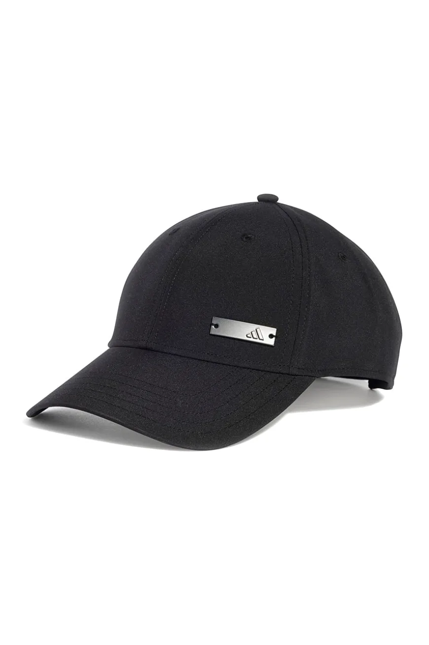 Cappello nero con placca logo Adidas BB CAP LT MET