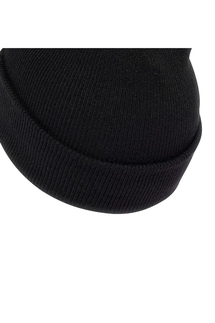 Cappello nero in maglia con logo ricamato Adidas NEW LOG BEA CUF
