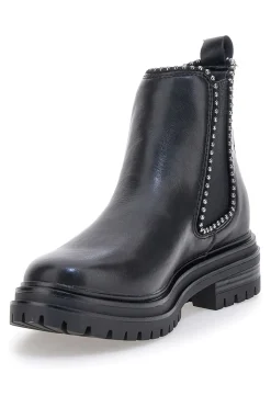 Chelsea boots neri con elastico laterale e borchie Cafe' Cost 200135-CAFÈ COST Online