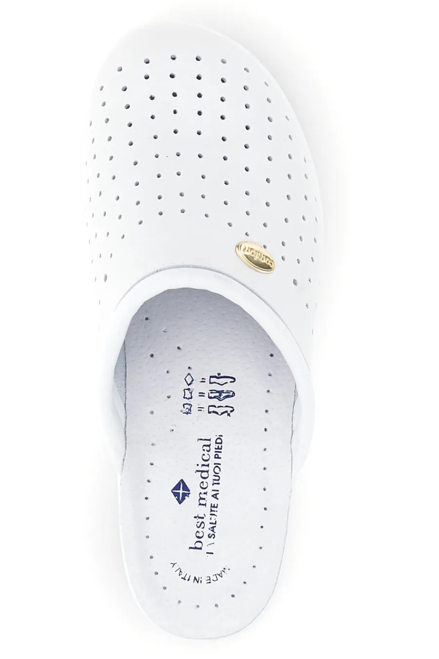 Ciabatta bianca professionale con sottopiede in pelle 2883-BEST MEDICAL Hot