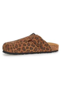 Ciabatte animalier con fibbia in vera pelle Tierra 335A013PR-PITTARELLO TIERRA