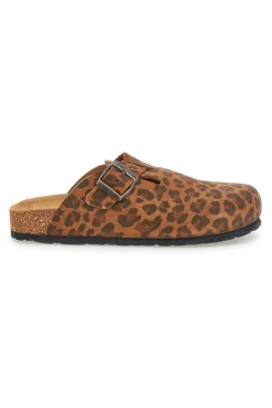 Ciabatte animalier con fibbia in vera pelle Tierra 335A013PR-PITTARELLO TIERRA