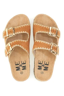 Ciabatte Arancioni con doppia fibbia e suola corda Me & Me 14184-ME u0026 ME Best