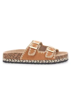 Ciabatte Arancioni con doppia fibbia e suola corda Me & Me 14184-ME u0026 ME Best