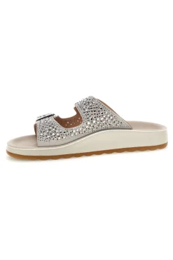 Ciabatte Argento Strass E Fibbie 90770169KZ-FLY FLOT Clearance