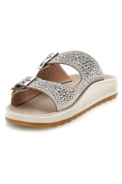 Ciabatte Argento Strass E Fibbie 90770169KZ-FLY FLOT Clearance