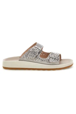 Ciabatte Argento Strass E Fibbie 90770169KZ-FLY FLOT Clearance