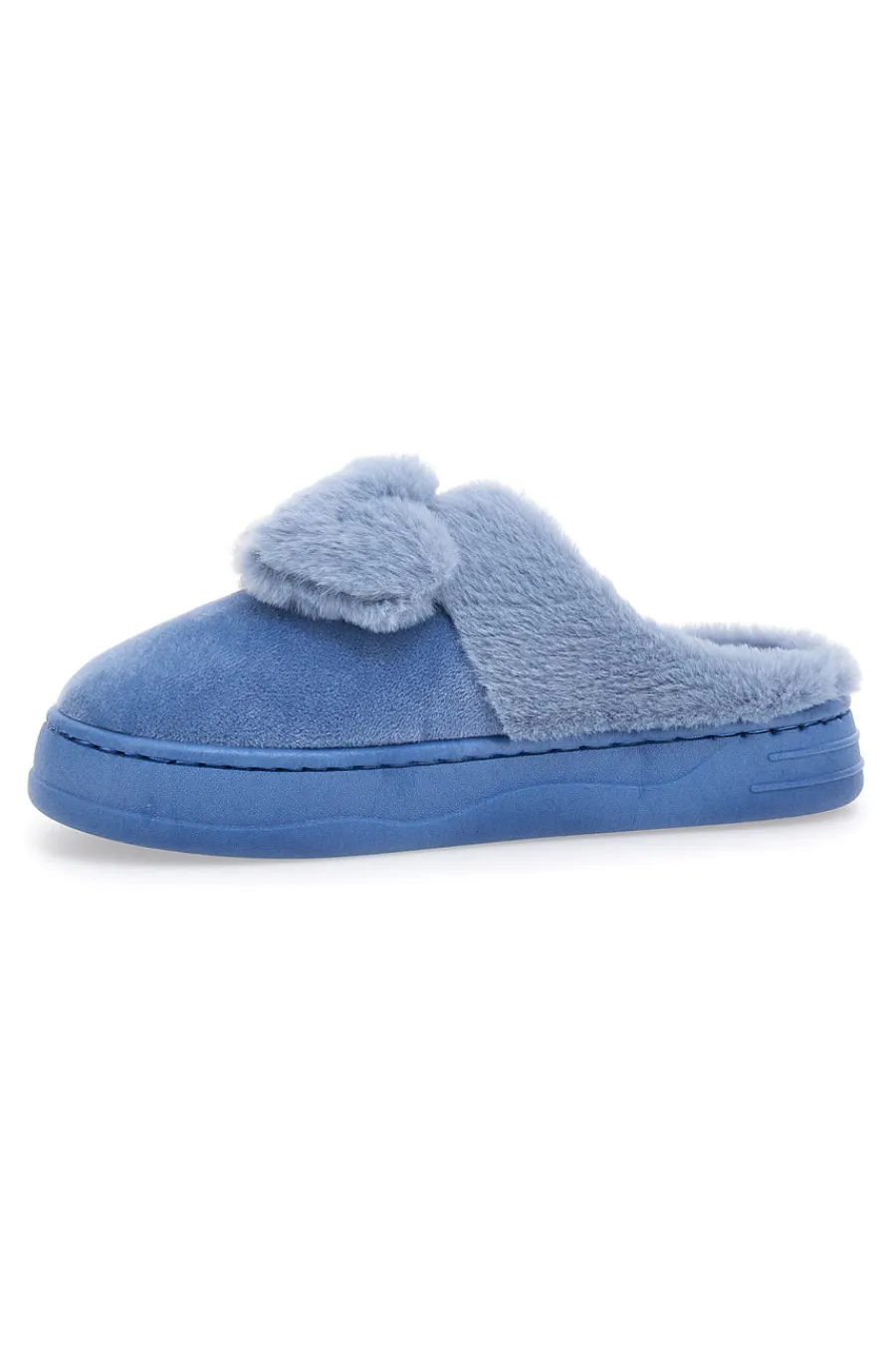 Ciabatte azzurre in peluche con fiocco 25839-COVERI WORLD Outlet