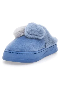 Ciabatte azzurre in peluche con fiocco 25839-COVERI WORLD Outlet