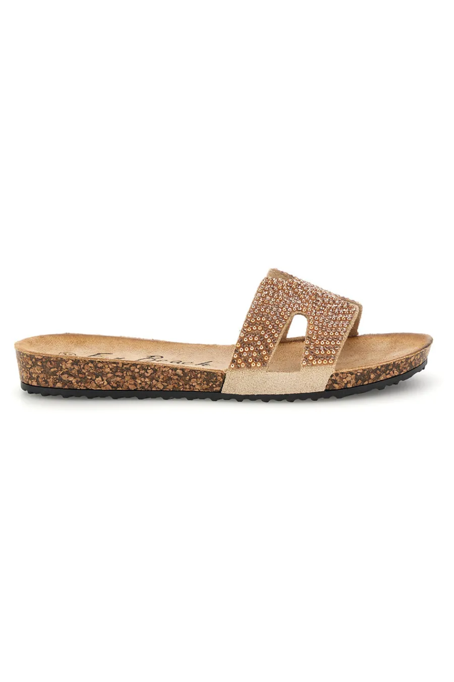 Ciabatte beige con brillantini 18103-FUN BEACH Discount