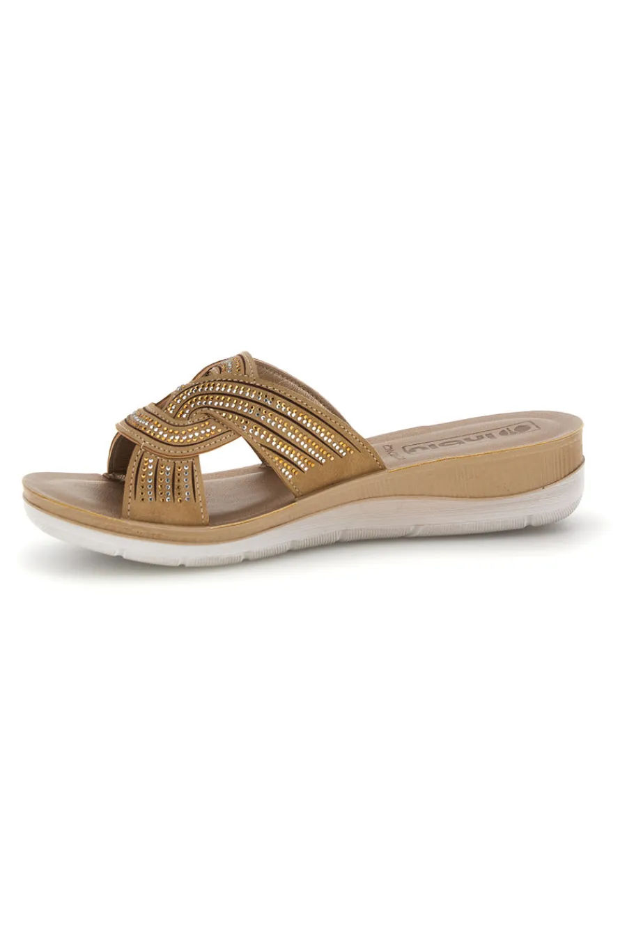 Ciabatte beige con dettagli luminosi 47 BV-INBLU Discount